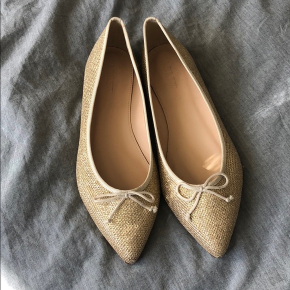 J. Crew Shoes - Gold J.Crew Ballet Flats
